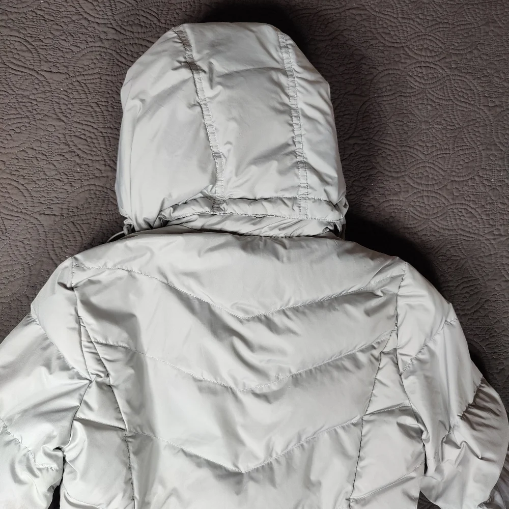 J. Crew Women's Chateau Puffer Quilted Full Zip  Hooded Jacket Size XS Outdoor